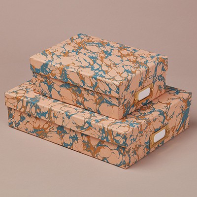 Handmade Marbled Archival Box  from Choosing Keeping