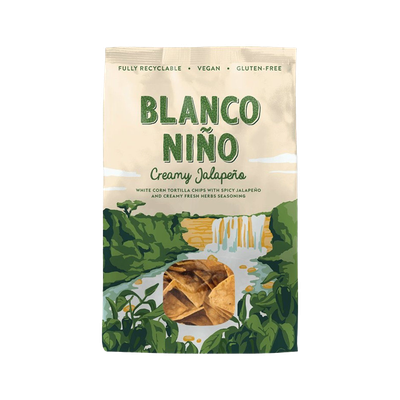 Creamy Jalapeno White Corn Tortilla Chips from Blanco Nino