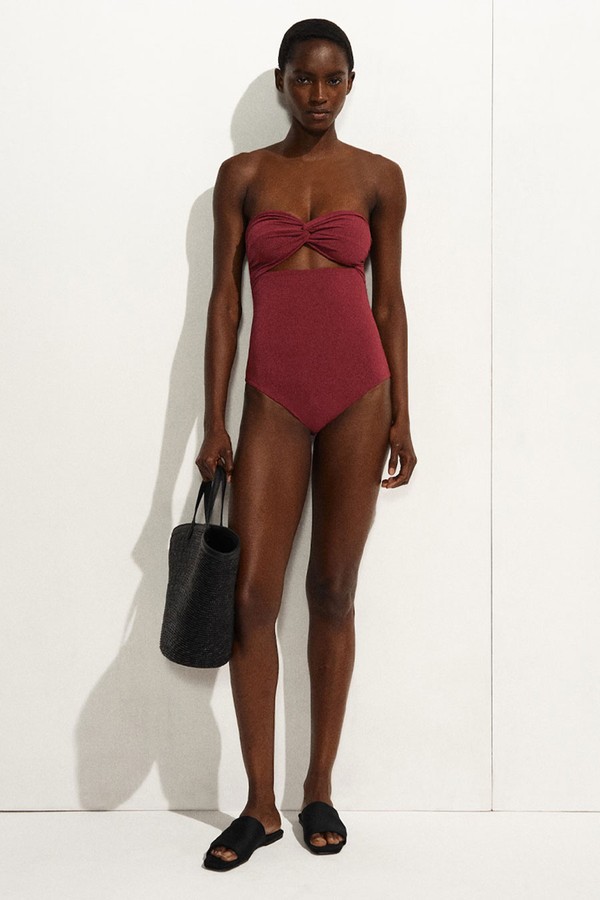 Twisted Textured Cutout Swimsuit from COS