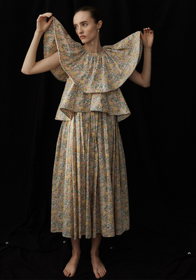 Lilypond Midi Length Cotton Layer Dress