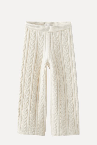 Cable-Knit Trousers from Zara