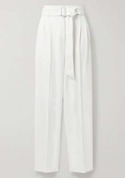 Pleated Wool-Blend Crepe Straight-Leg Pants from Max Mara