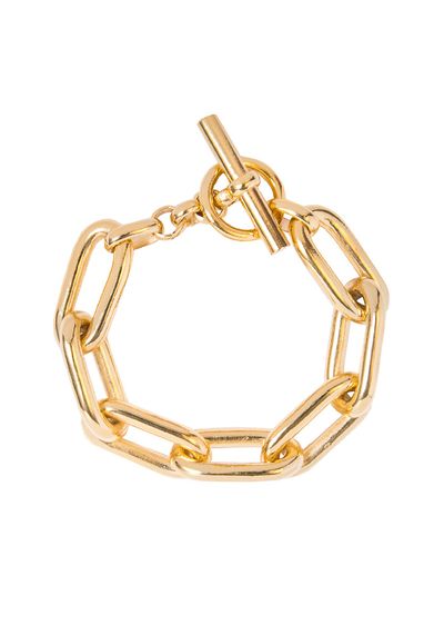 Large Gold Oval Linked Bracelet from Tilly Sveaas