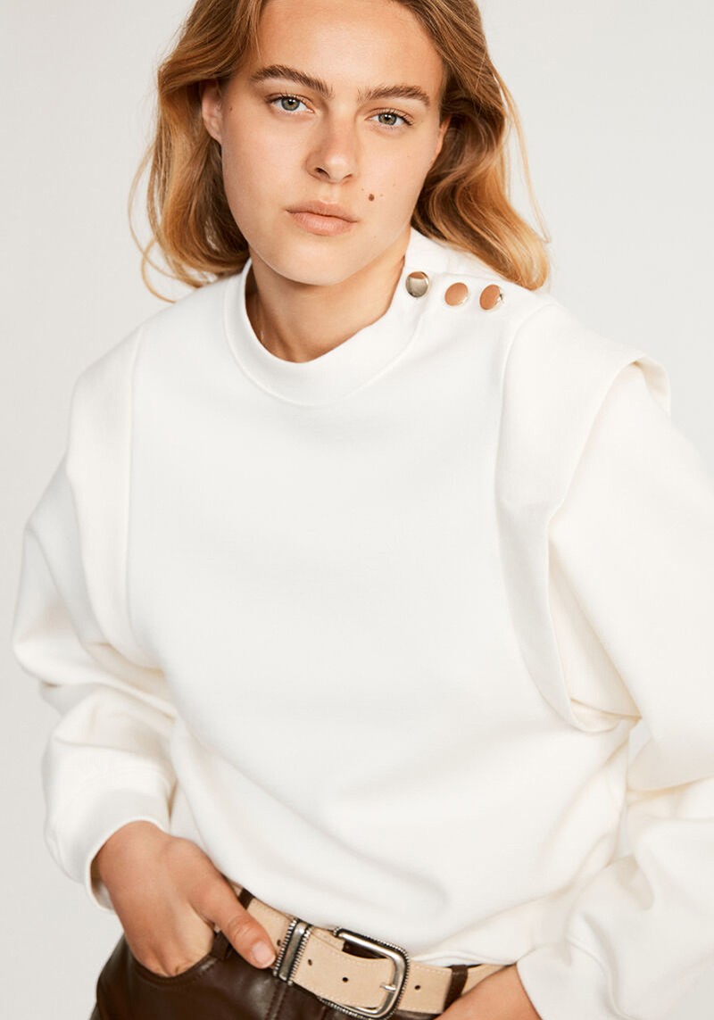 Off-White Pullover In Recycled Polyester from Claudie Pierlot