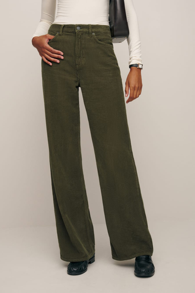 Cary High Rise Slouchy Wide Leg Corduroy Pants from Reformation