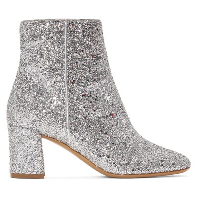 Silver Glitter Boots from Mansur Gavriel