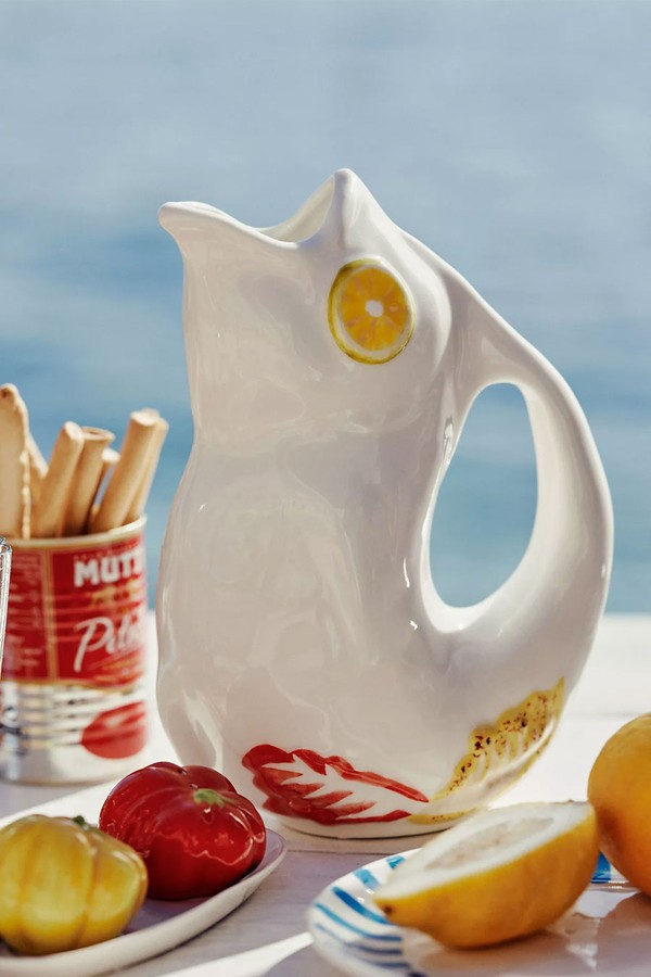 Micola Stoneware Fish Jug from Anthropologie