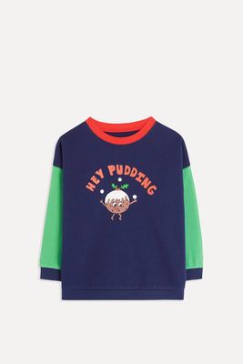  Hey Pudding Christmas Jersey Top from John Lewis Anyday