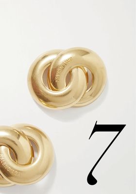 Twin Gold-Tone Earrings from Balenciaga
