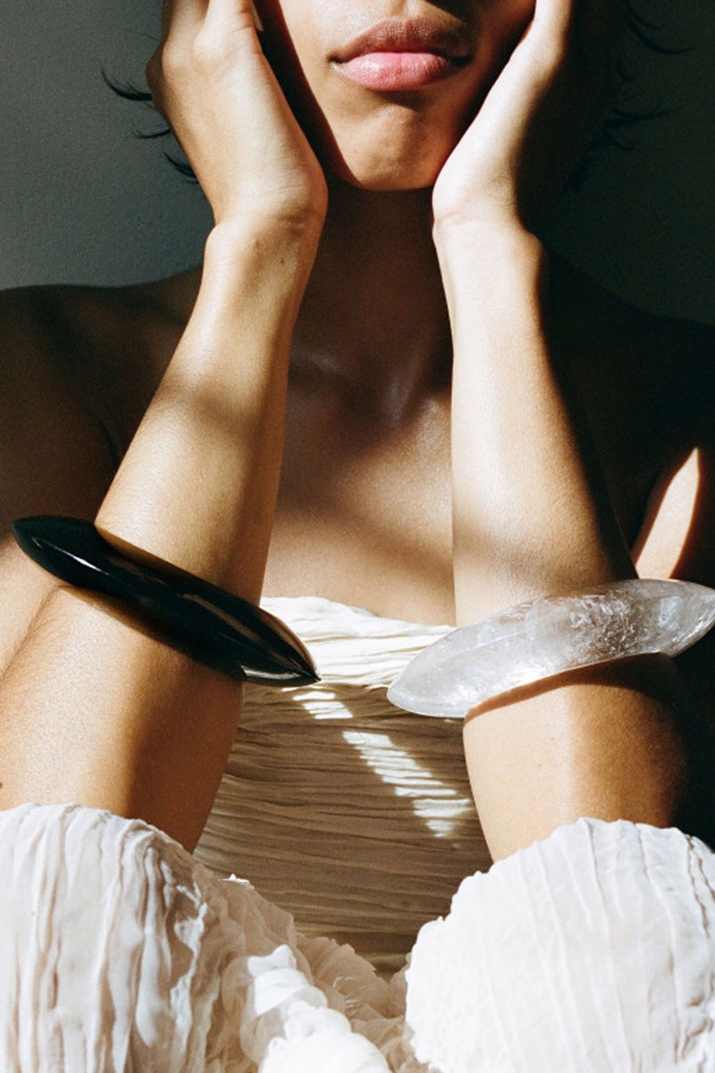 Quartz Pyramid Bangle from Sophie Buhai