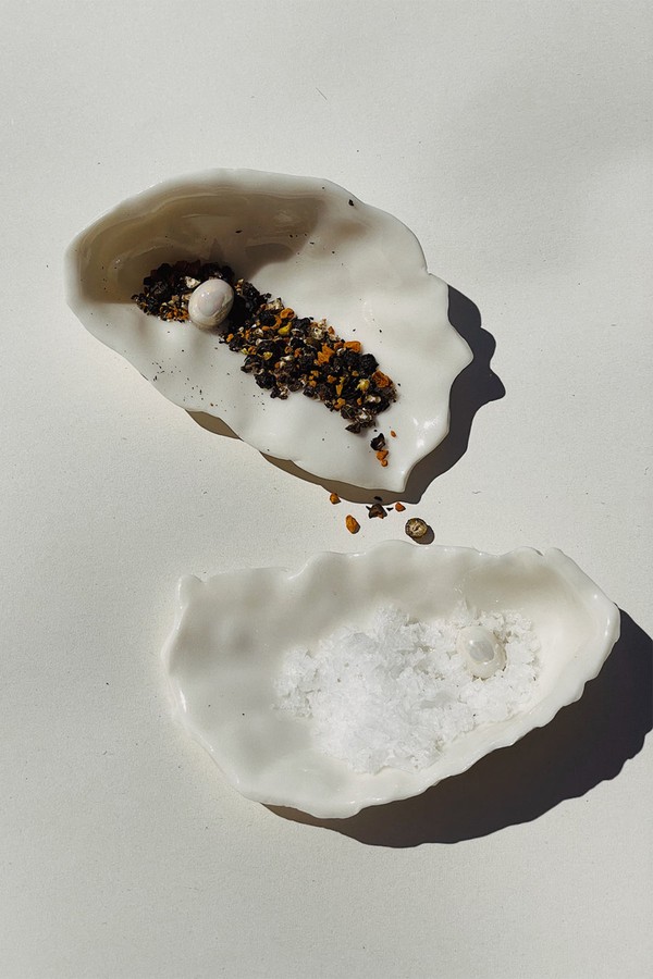 Pair Of Oyster Salt & Pepper Cellars from The Edition94