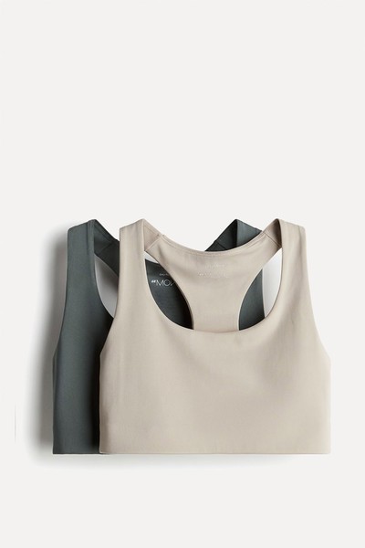 2-Pack Medium Support Sports Bras from H&M