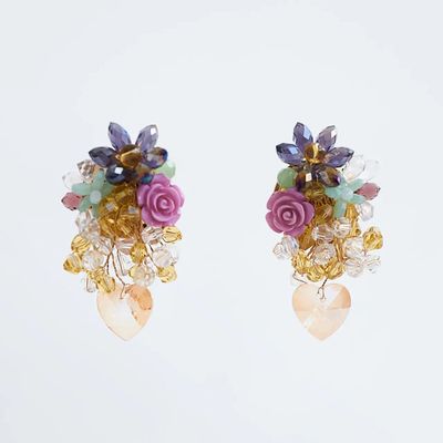 Flower & Heart Earrings  from Zara