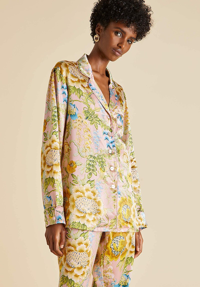 Lila Desire Silk Pyjama from Olivia Von Halle