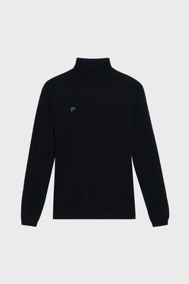 Recycled Cashmere Fitted Turtleneck Top