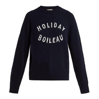 Logo-Intarsia Wool Sweater from Holiday Boileau
