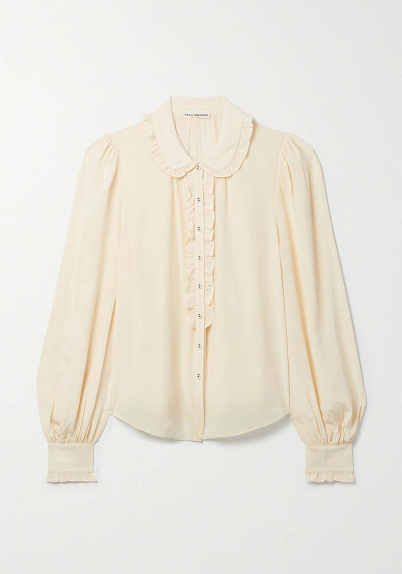 Philipa Ruffled Silk Shirt from Ulla Johnson