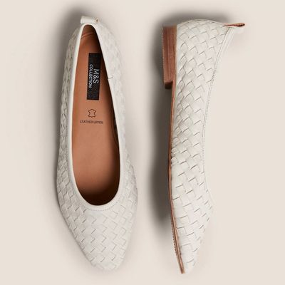 Leather Flat Ballet Pumps from Marks & Spencer