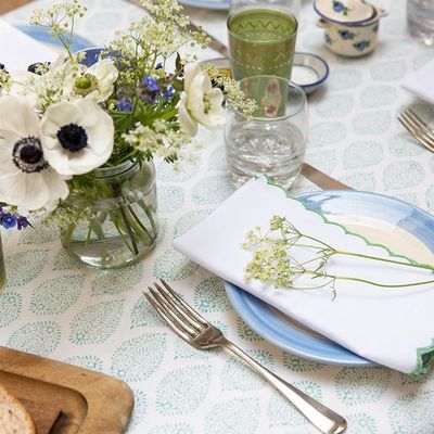 Green Leaf Tablecloth from Sarah K