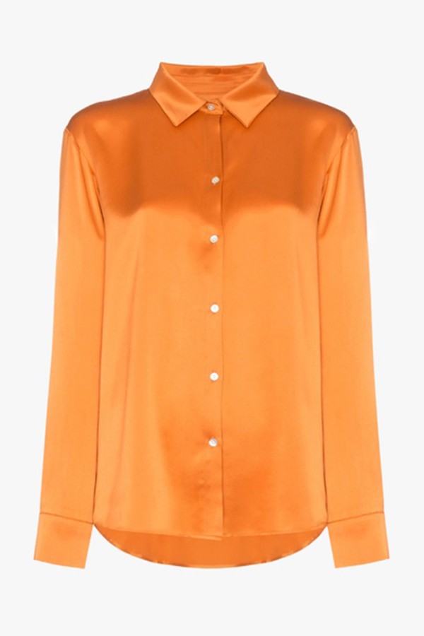 Button-Down Sandwashed-Silk Pyjama Top from Asceno