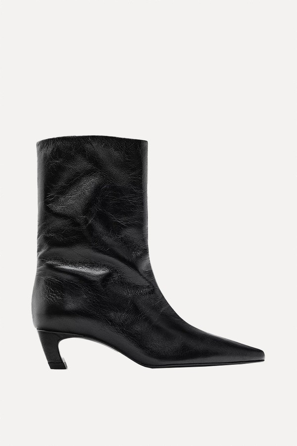 Leather High Heel Ankle Boots from  Massimo Dutti 