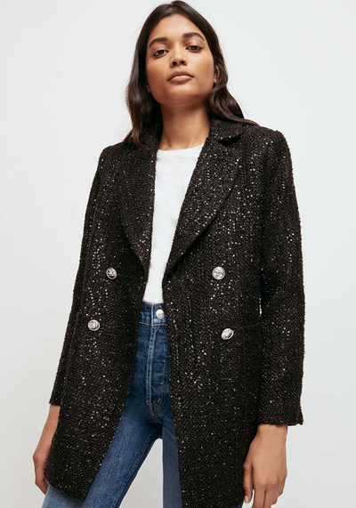 Straight Double-Breasted Jacket from Maje