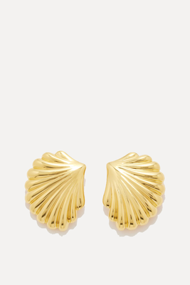 Thea Shell 18kt Gold-Plated Earrings from Daphine