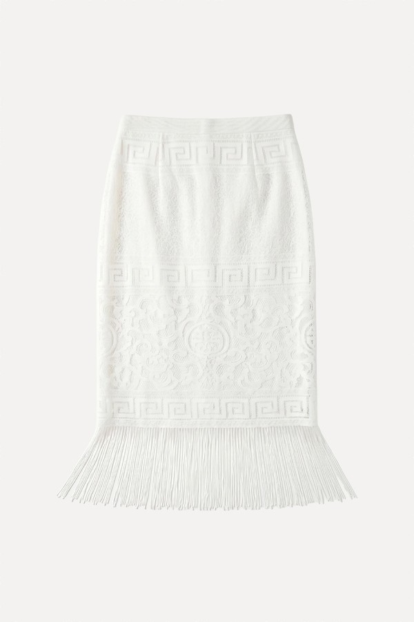 Upcycled Long Lace Skirt