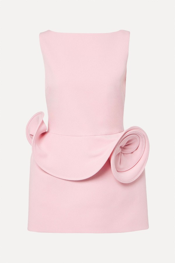 Floral-Appliqué Open-Back Minidress from Magda Butrym