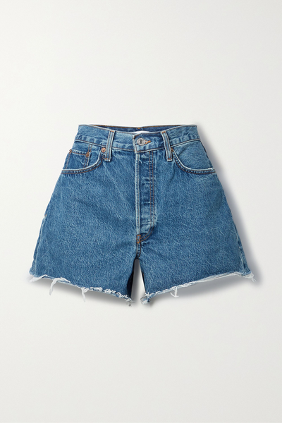 90s Frayed Organic Denim Shorts from Re/Done