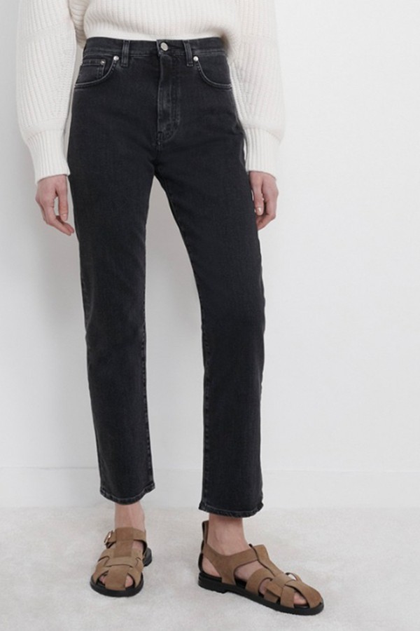 Wular Grey Straight Denim Pants from LouLou Studio