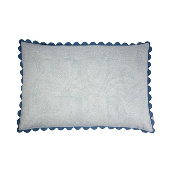 Mulaayam Ric Rac Cushion In Denim from Birdie Fortescue