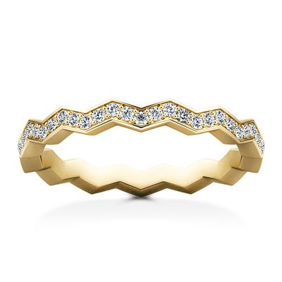 Connections Pave Diamond Stacking Ring