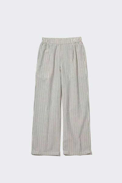 Seersucker Strpied Easy Trousers