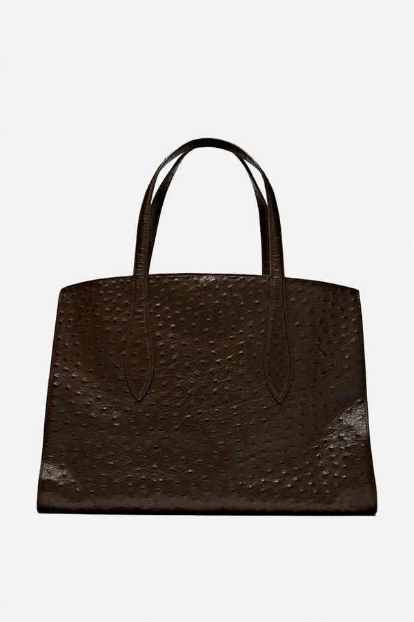 Maxi Textured Leather Icon Bag from Massimo Dutti