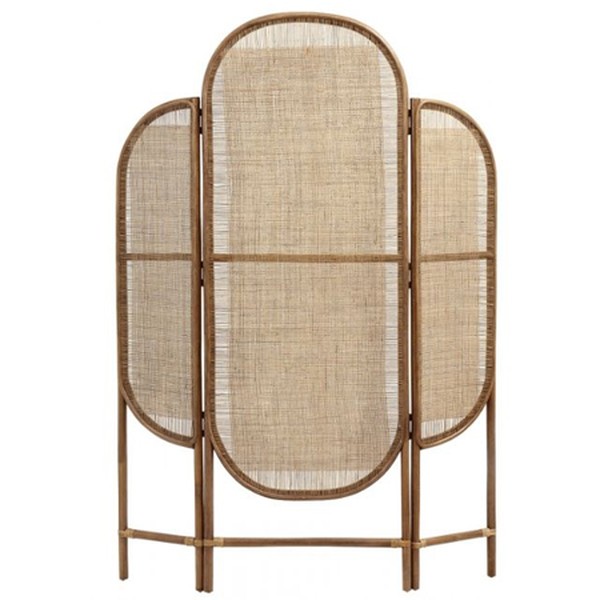 Rattan Folding Screen With Webbing from Nordal