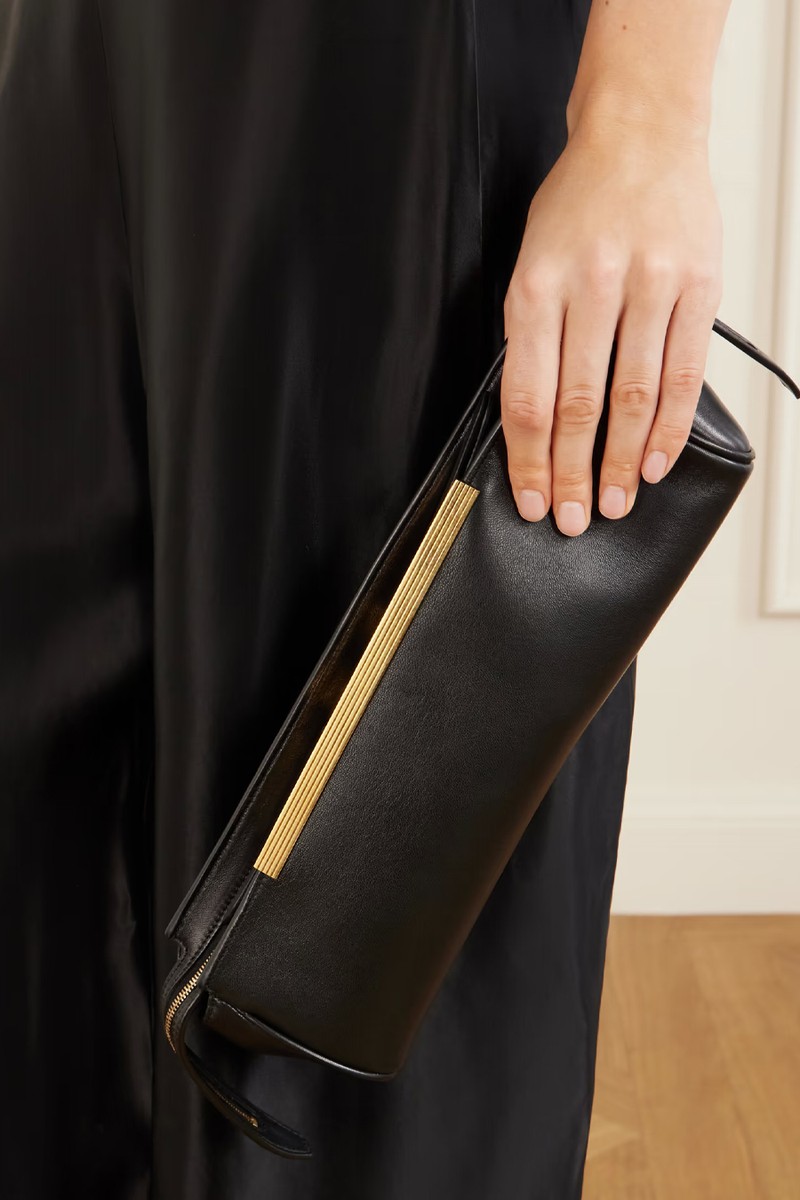 Lamb Leather Clutch from Khaite