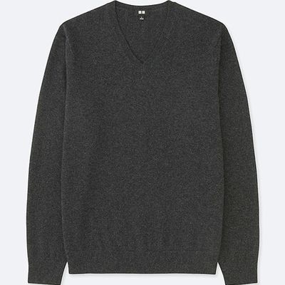 Cashmere V Neck Long Sleeve Sweater