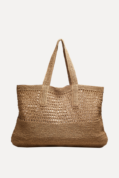Large Crochet-Straw Tote from & Other Stories