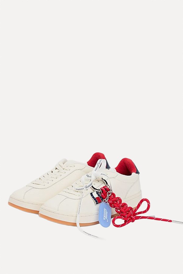 Leather Archive Court Trainers With Charms