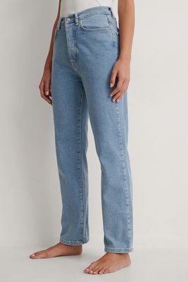 Organic Straight High Waist Jeans from Na-kd