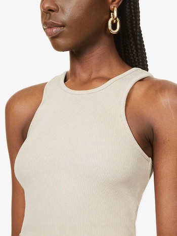 Ribbed Cotton Stretch-Cotton Top from Sundarbay