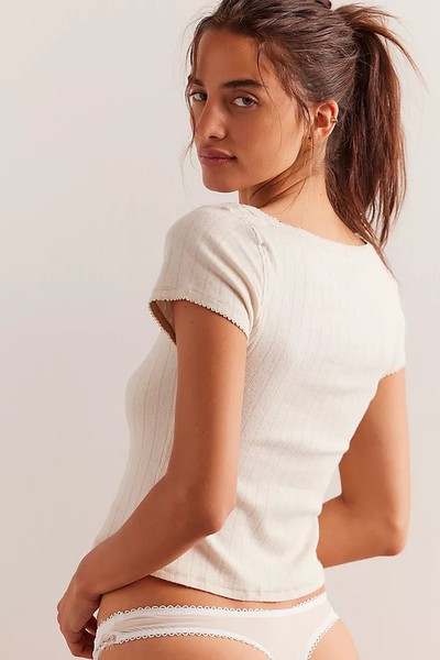 End Game Pointelle Baby Tee from Free People