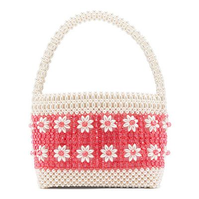 Ida Faux-Pearl Floral-Beaded Bag from Shrimps