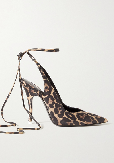 Venus Leopard-Print Satin Pumps from The Attico