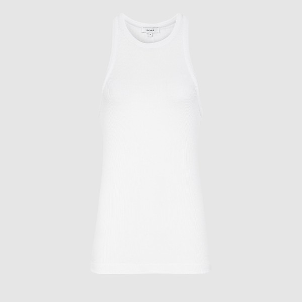 Ribbed Jersey Racer Tank Top  from Riess