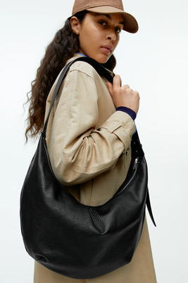 Curved Leather Bag from ARKET