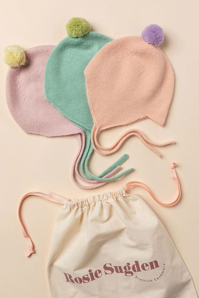 Cashmere Baby Bonnet from Rosie Sugden