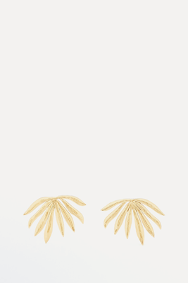 Gold-Plated Leaf Earrings from Massimo Dutti