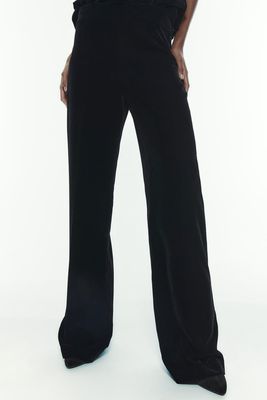 Velvet Flared Trousers from Zara